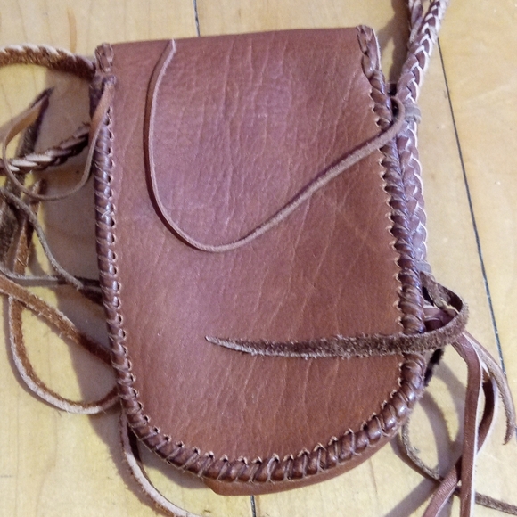 Vintage Handmade Boho Hippie Leather crossbody purse set - Picture 12 of 16